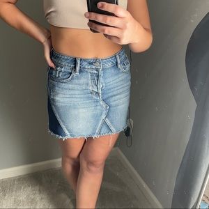 Pacsun two toned blue denim skirt